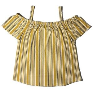 Kristin‎ Nicole XL off the should style with thin straps slightly flared yellow